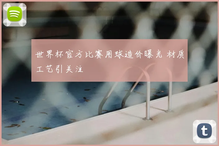 世界杯官方比赛用球造价曝光 材质工艺引关注
